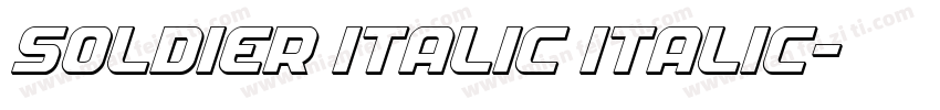Soldier Italic Italic字体转换
